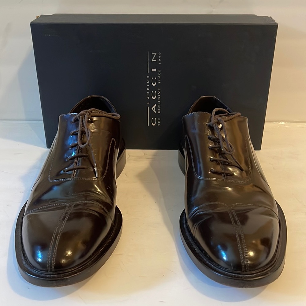 Laudino CACCIN - Leather Oxfords - Slightly Worn - With Box - Made in Italy